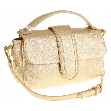 PHIL Firenze Włoska Marka Torebka Damska Listonoszka Kuferek PH4578 Gold