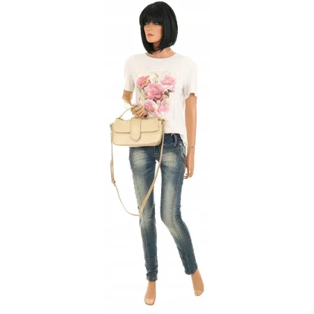 PHIL Firenze Włoska Marka Torebka Damska Listonoszka Kuferek PH4578 Gold