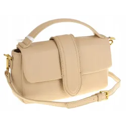 PHIL Firenze Włoska Marka Torebka Damska Listonoszka Kuferek PH4578 Taupe