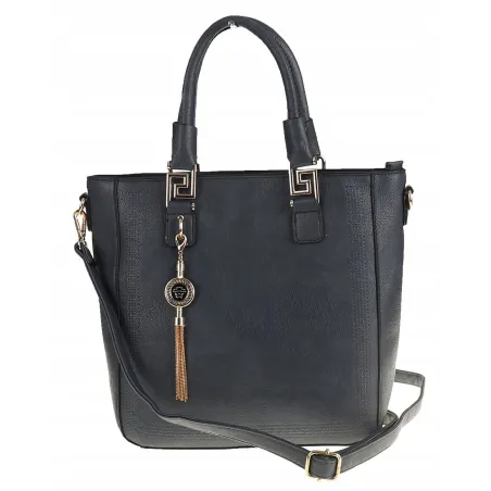 Torebka damska teczka listonoszka duża pojemna torba shopper H063 Granatowa
