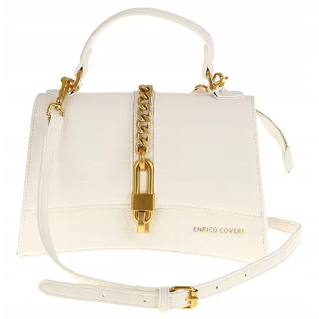 Enrico Coveri Torebka Damska Kuferek Listonoszka EC3205 White