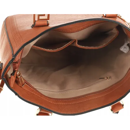 Torebka damska teczka listonoszka duża pojemna torba shopper H063 Granatowa