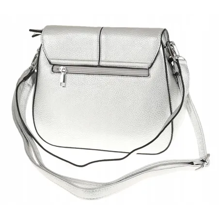 Jessica Bags Torebka Damska Srebrna KUFEREK Listonoszka na Ramię Y269 Silver