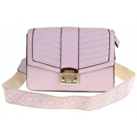CHARRO Włoska Marka  Torebka Damska Kuferek Miejska Listonoszka CH5578106 Purple