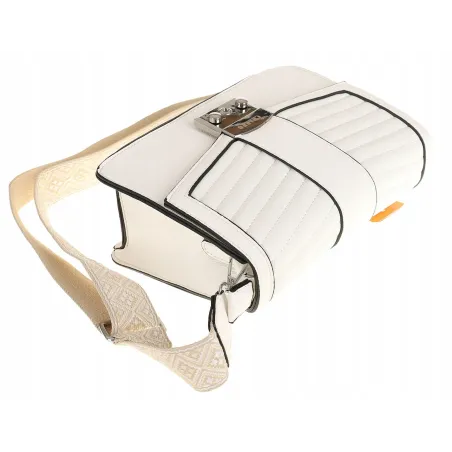 CHARRO Włoska Marka  Torebka Damska Kuferek Miejska Listonoszka CH5578106 White