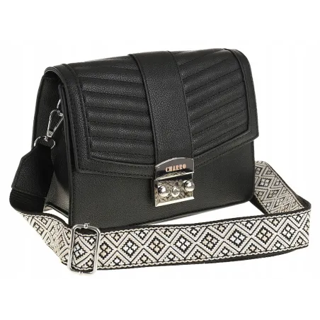 CHARRO Włoska Marka  Torebka Damska Kuferek Miejska Listonoszka CH5578106 Black