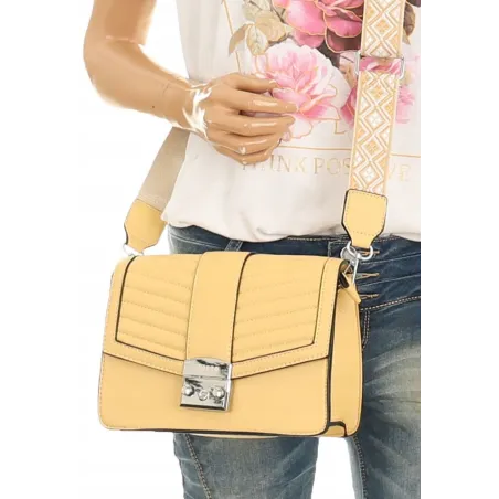 CHARRO Włoska Marka Torebka Damska Kuferek Miejska Listonoszka CH5578106 Yellow