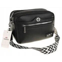 CHARRO Włoska Marka  Torebka Damska Listonoszka kuferek Modna CH966846 Black