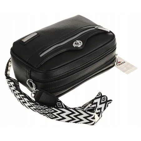 CHARRO Włoska Marka  Torebka Damska Listonoszka kuferek Modna CH966846 Black