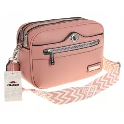 CHARRO Włoska Marka  Torebka Damska Listonoszka kuferek Modna CH966846 Pink