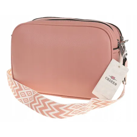 CHARRO Włoska Marka  Torebka Damska Listonoszka kuferek Modna CH966846 Pink