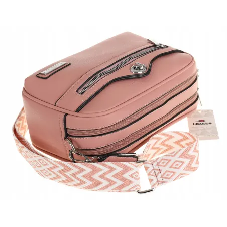 CHARRO Włoska Marka  Torebka Damska Listonoszka kuferek Modna CH966846 Pink