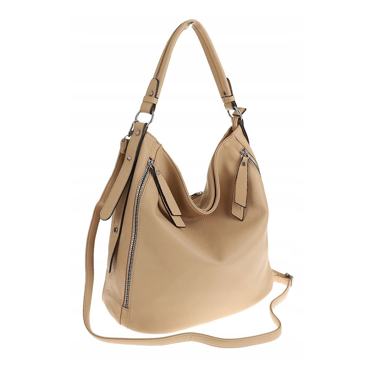 The Grace bags Torebka Listonoszka Worek na Ramię LH2569 Beżowa