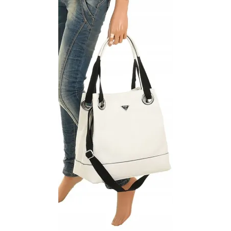 Torebka Damska Worek Modna Listonoszka na Ramię YD9599 White