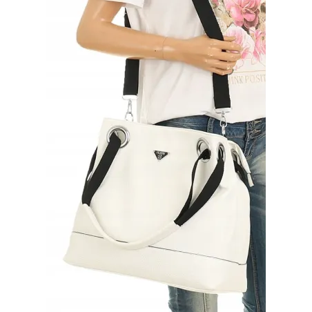 Torebka Damska Worek Modna Listonoszka na Ramię YD9599 White