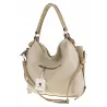 HERNAN Włoska Marka  Torebka Damska Worek Listonoszka na Ramię HB0153 Beżowa