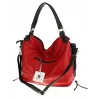 HERNAN Włoska Marka Torebka Damska Worek Listonoszka na Ramię HB0153 Czerwona