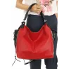 HERNAN Włoska Marka Torebka Damska Worek Listonoszka na Ramię HB0153 Czerwona