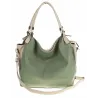 HERNAN Włoska Marka  Torebka Damska Worek Listonoszka na Ramię HB0153 Zielona