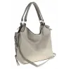 HERNAN Włoska Marka  Torebka Damska Worek Listonoszka na Ramię HB0153 Szara