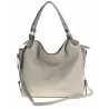 HERNAN Włoska Marka  Torebka Damska Worek Listonoszka na Ramię HB0153 Szara