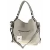 HERNAN Włoska Marka  Torebka Damska Worek Listonoszka na Ramię HB0153 Szara