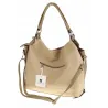 HERNAN Włoska Marka  Torebka Damska Worek Listonoszka na Ramię HB0153 Beżowa