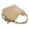 HERNAN Włoska Marka  Torebka Damska Worek Listonoszka na Ramię HB0153 Beżowa