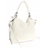 HERNAN Włoska Marka  Torebka Damska Worek Listonoszka na Ramię HB0153 Biała