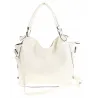 HERNAN Włoska Marka  Torebka Damska Worek Listonoszka na Ramię HB0153 Biała