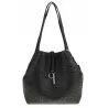 ANDREA MASSI Włoska Marka  Torebka Damska Ażurowa 2w1 Shopper na Ramię HJ867 Black