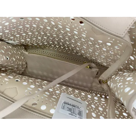 Phil Firenze Włoska Marka  Torebka Damska Ażurowa 2w1 Shopper Modna PH4845 Nude