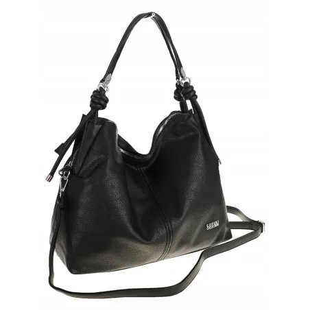 Coveri Collection Włoska Marka  Torebka Shopper Listonoszka Worek CC6452 Black