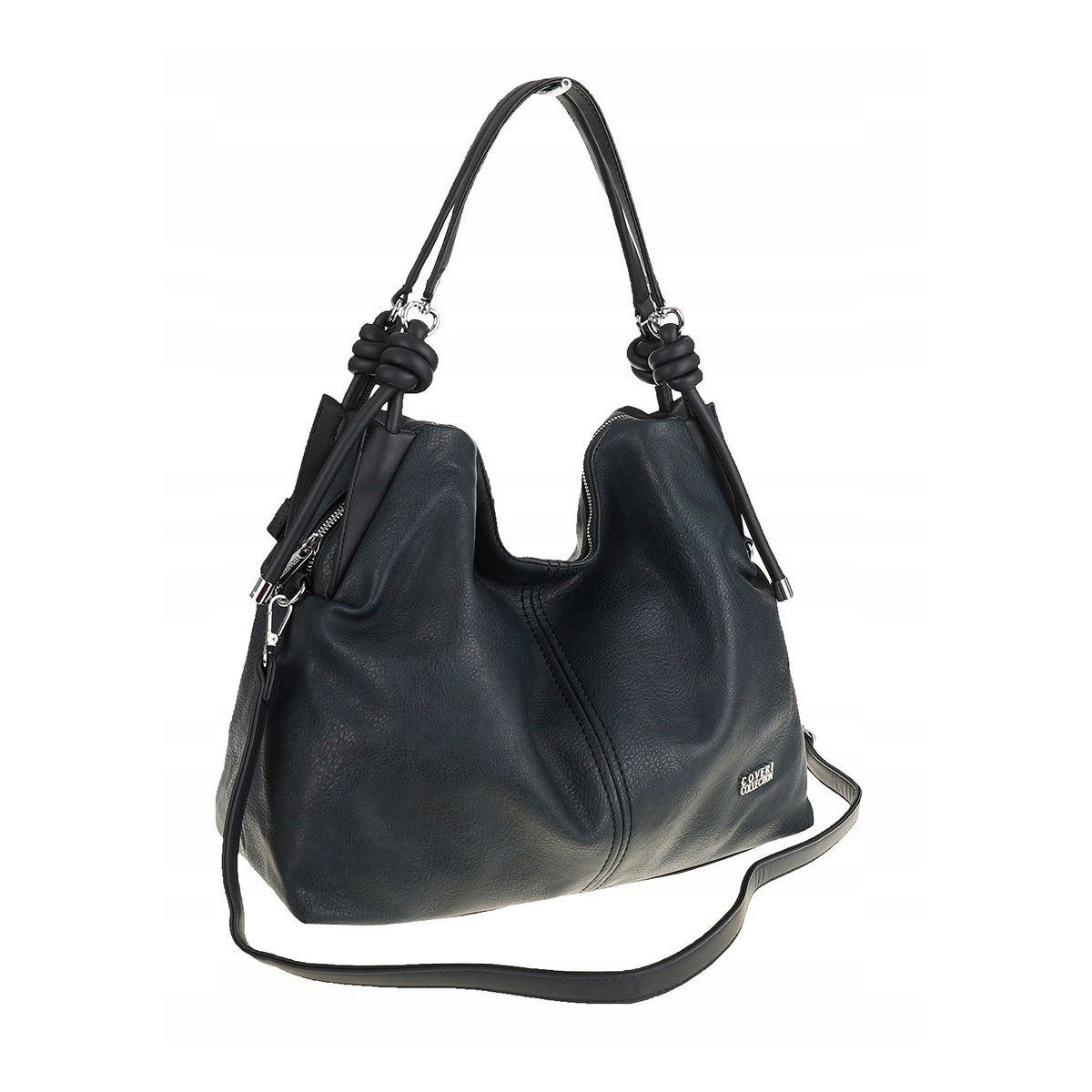 Coveri Collection Włoska Marka  Torebka Shopper Listonoszka Worek CC6452 D. Blue