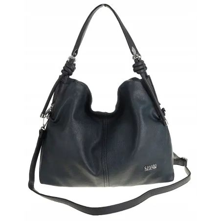 Coveri Collection Włoska Marka  Torebka Shopper Listonoszka Worek CC6452 D. Blue