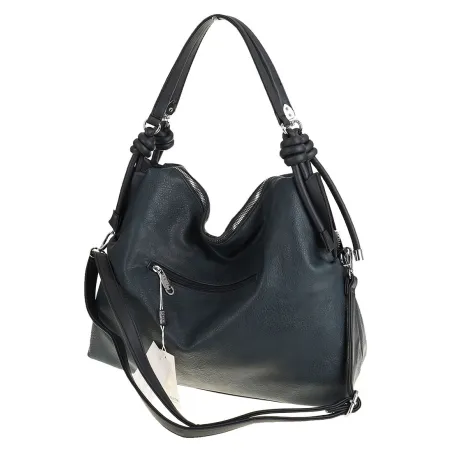 Coveri Collection Włoska Marka  Torebka Shopper Listonoszka Worek CC6452 D. Blue