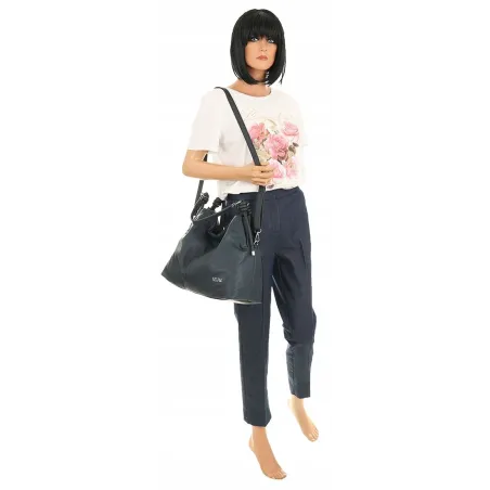 Coveri Collection Włoska Marka  Torebka Shopper Listonoszka Worek CC6452 D. Blue