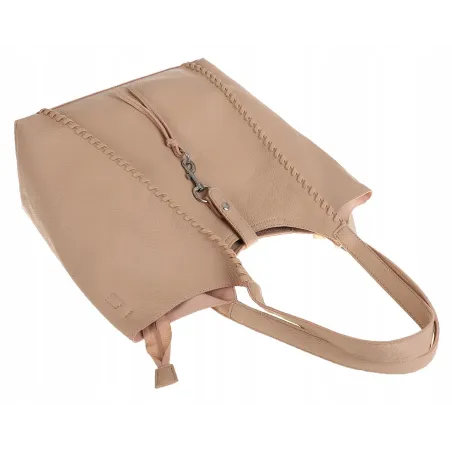 Paolo Bags Włoska Marka Torebka Damska Shopper Listonoszka Worek L3025 Pink