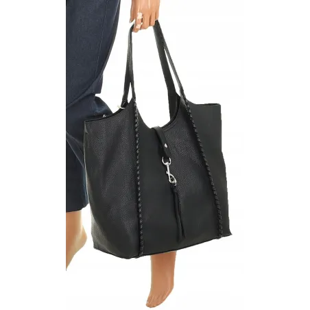 Paolo Bags Włoska Marka  Torebka Damska Shopper Listonoszka Worek L3025 D. Blue