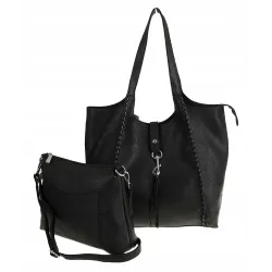 Paolo Bags Włoska Marka  Torebka Damska Shopper Listonoszka Worek L3025 Black