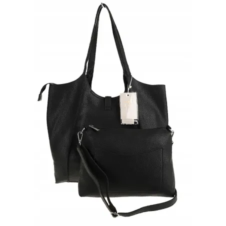 Paolo Bags Włoska Marka  Torebka Damska Shopper Listonoszka Worek L3025 Black
