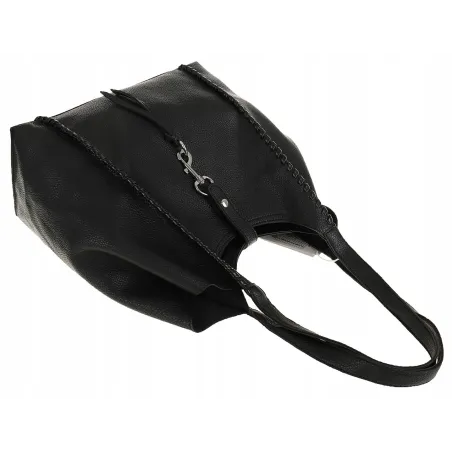 Paolo Bags Włoska Marka  Torebka Damska Shopper Listonoszka Worek L3025 Black