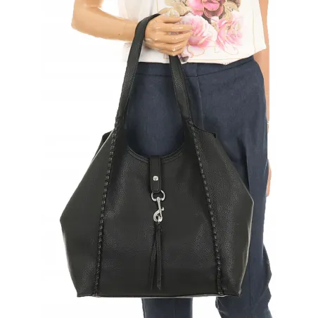 Paolo Bags Włoska Marka  Torebka Damska Shopper Listonoszka Worek L3025 Black