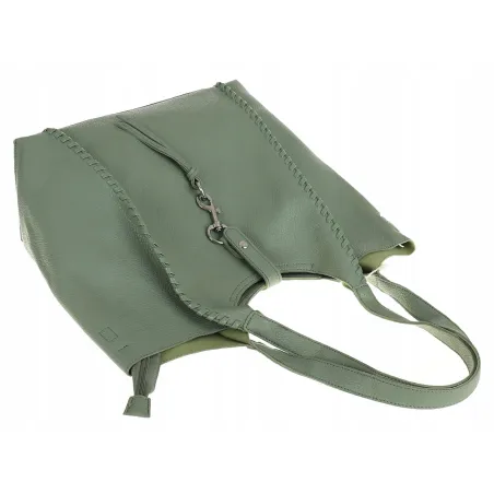 Paolo Bags Włoska Marka Torebka Damska Shopper Listonoszka Worek L3025 Mint