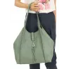 Paolo Bags Włoska Marka Torebka Damska Shopper Listonoszka Worek L3025 Mint