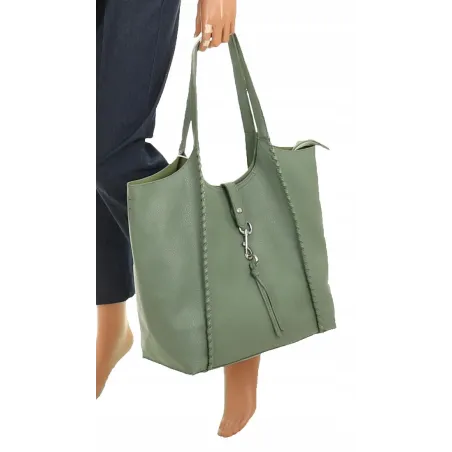 Paolo Bags Włoska Marka Torebka Damska Shopper Listonoszka Worek L3025 Mint