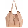 Paolo Bags Włoska Marka Torebka Damska Shopper Listonoszka Worek L3025 Rose Gold