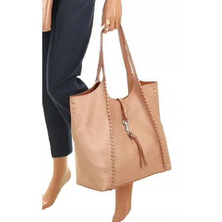 Paolo Bags Włoska Marka Torebka Damska Shopper Listonoszka Worek L3025 Rose Gold