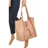 Paolo Bags Włoska Marka Torebka Damska Shopper Listonoszka Worek L3025 Rose Gold