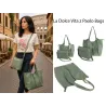 Paolo Bags Włoska Marka Torebka Damska Shopper Listonoszka Worek L3025 Mint